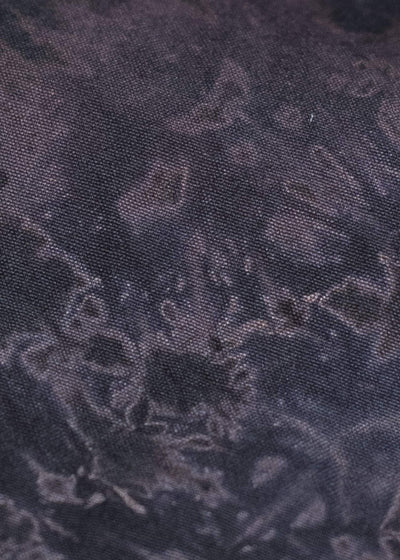 SUZUSAN Cotton Broad Hooded Jacket Madara Shibori 8038C-010-Black - Black