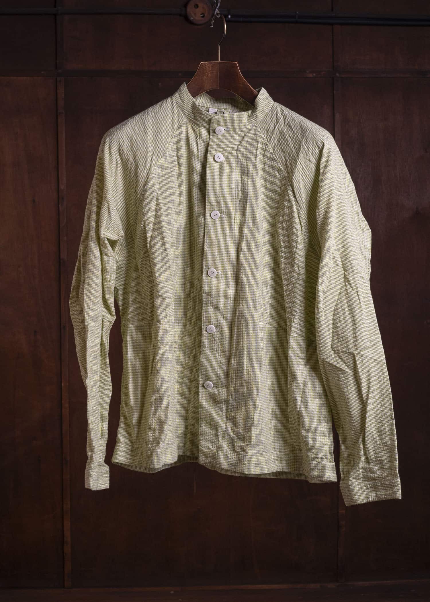 unkruid atelier shirt green garden shijira-ori