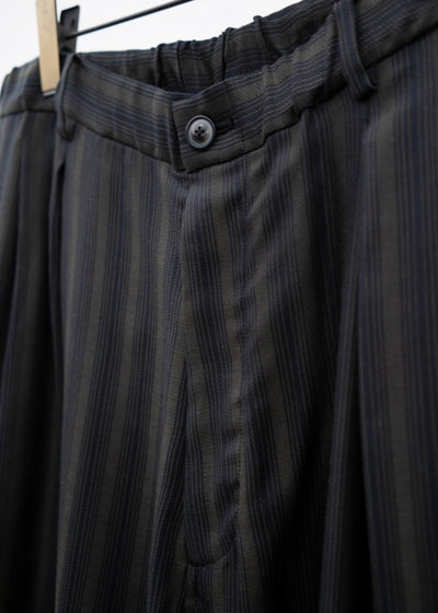 YOKO SAKAMOTO CUPRO BAGGY TROUSERS / OLIVE