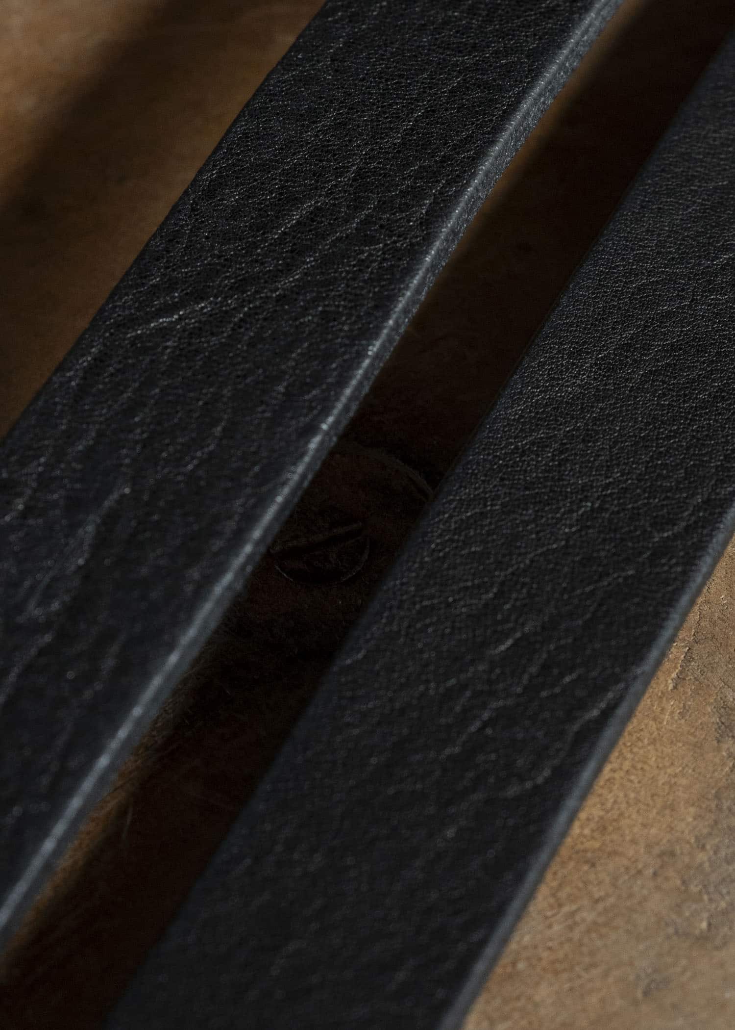 Professor.E LEATHER BELT BLACK 25FW-ACC-FM-09