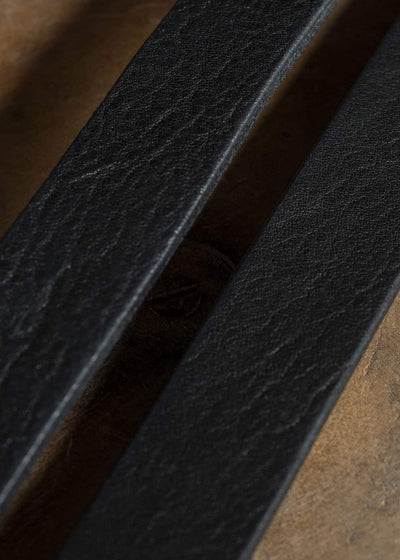 Professor.E LEATHER BELT BLACK 25FW-ACC-FM-09