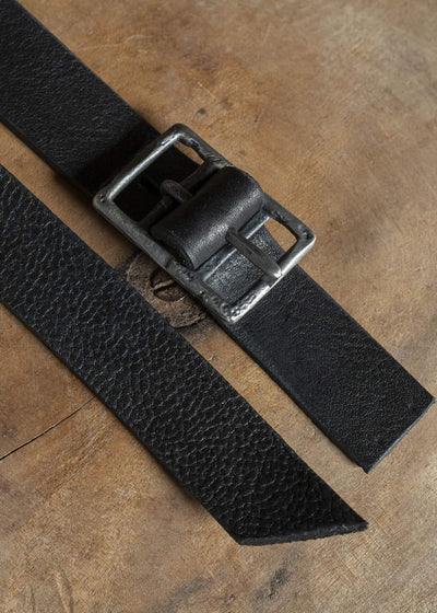 Professor.E LEATHER BELT BLACK 25FW-ACC-FM-09