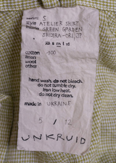 unkruid atelier shirt green garden shijira-ori