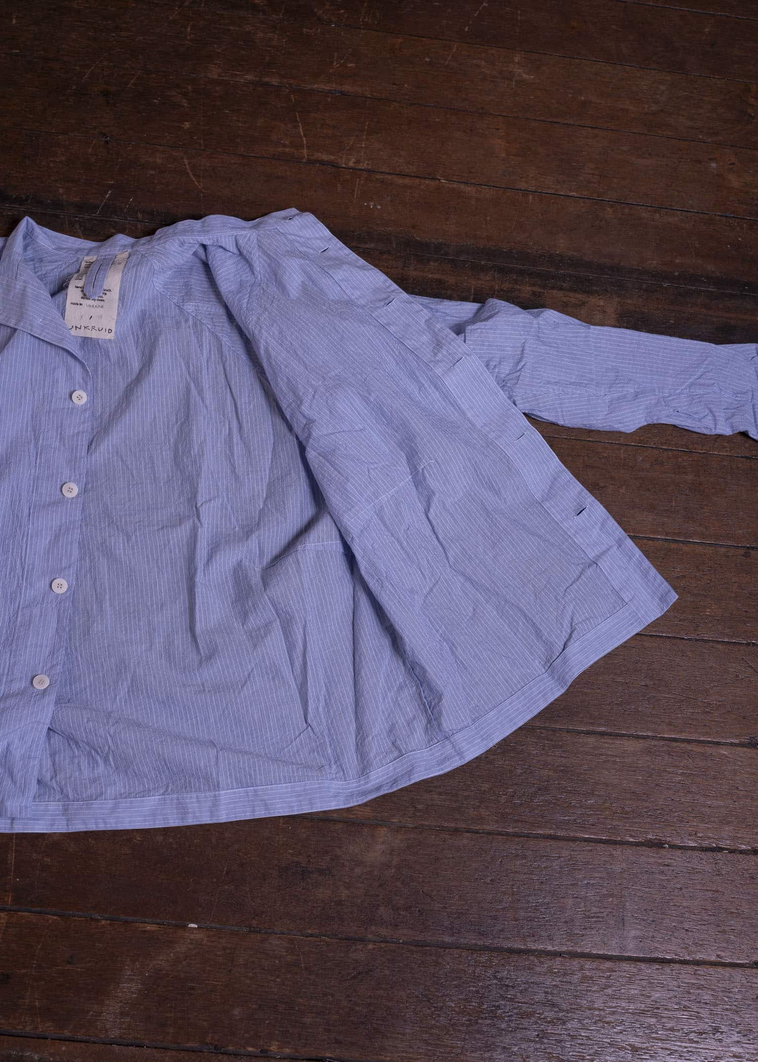 unkruid atelier shirt light blue fine cordlane