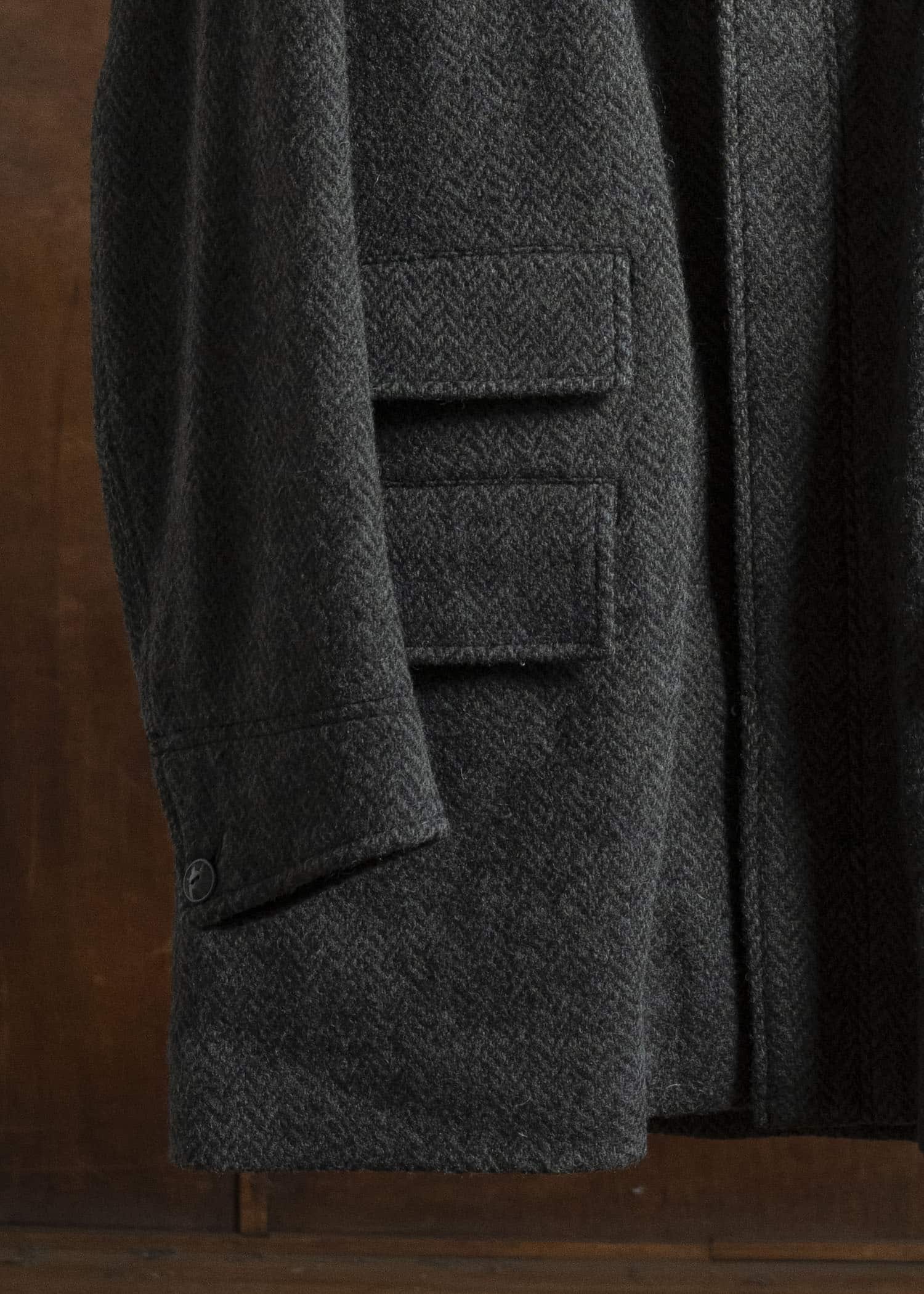 Taiga Takahashi Lot.405 Atelier Coat SUMI DYED BLACK