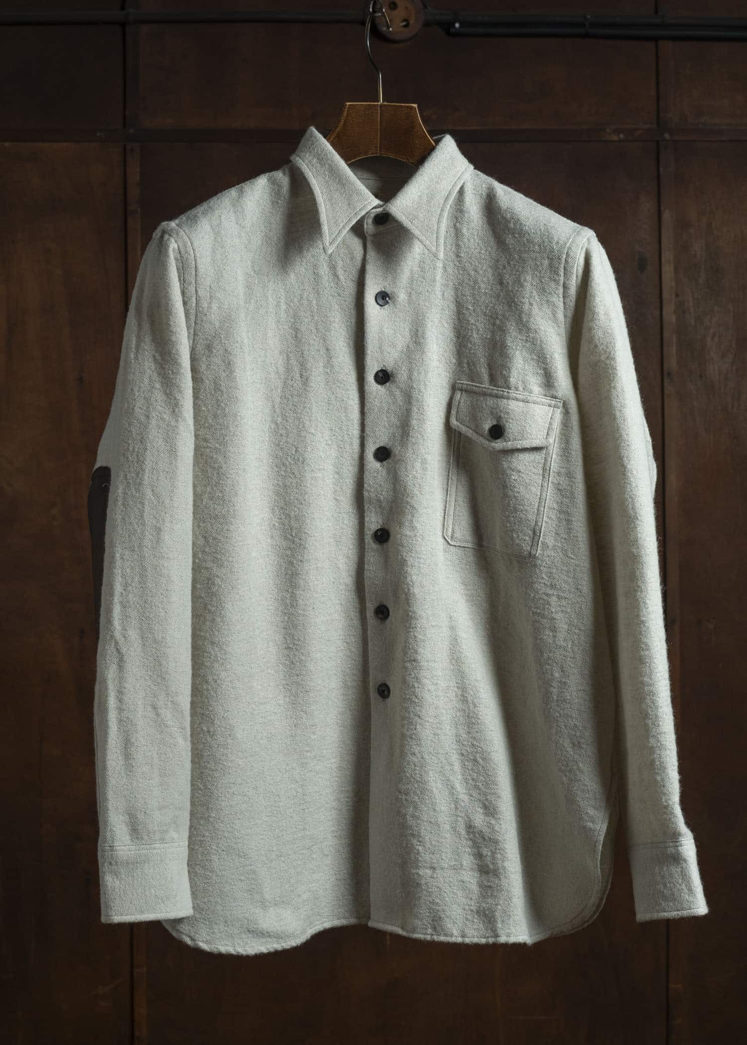 Taiga Takahashi Lot.116 Long-Point Collar Sports Shirts IVORY