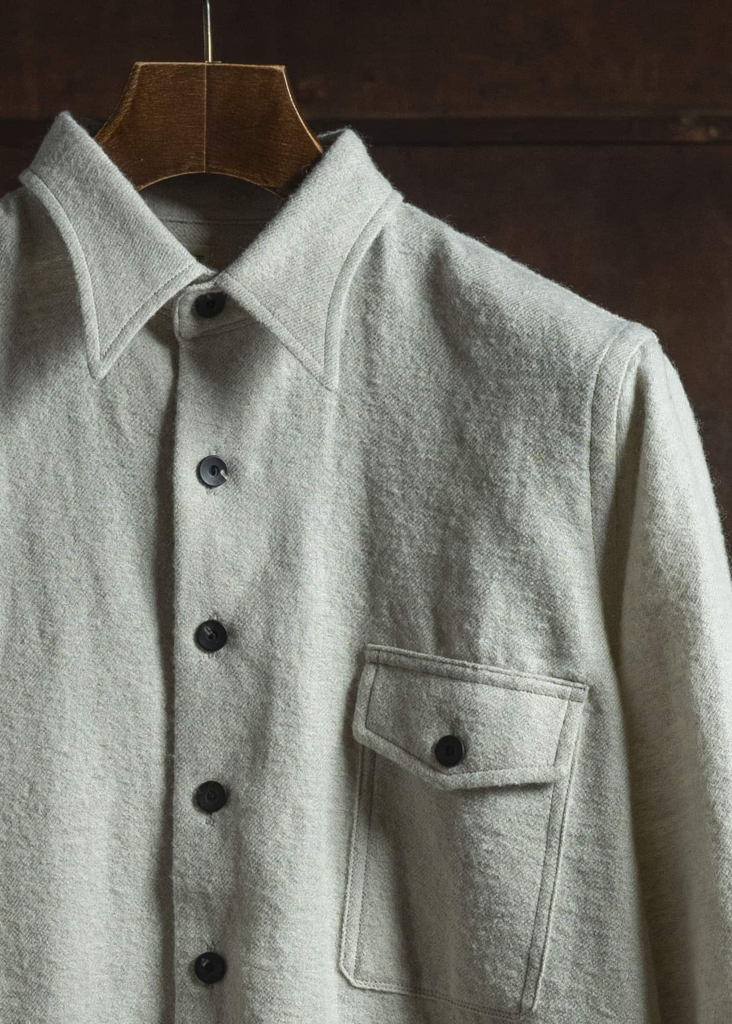 Taiga Takahashi Lot.116 Long-Point Collar Sports Shirts IVORY