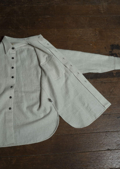 Taiga Takahashi Lot.116 Long-Point Collar Sports Shirts IVORY