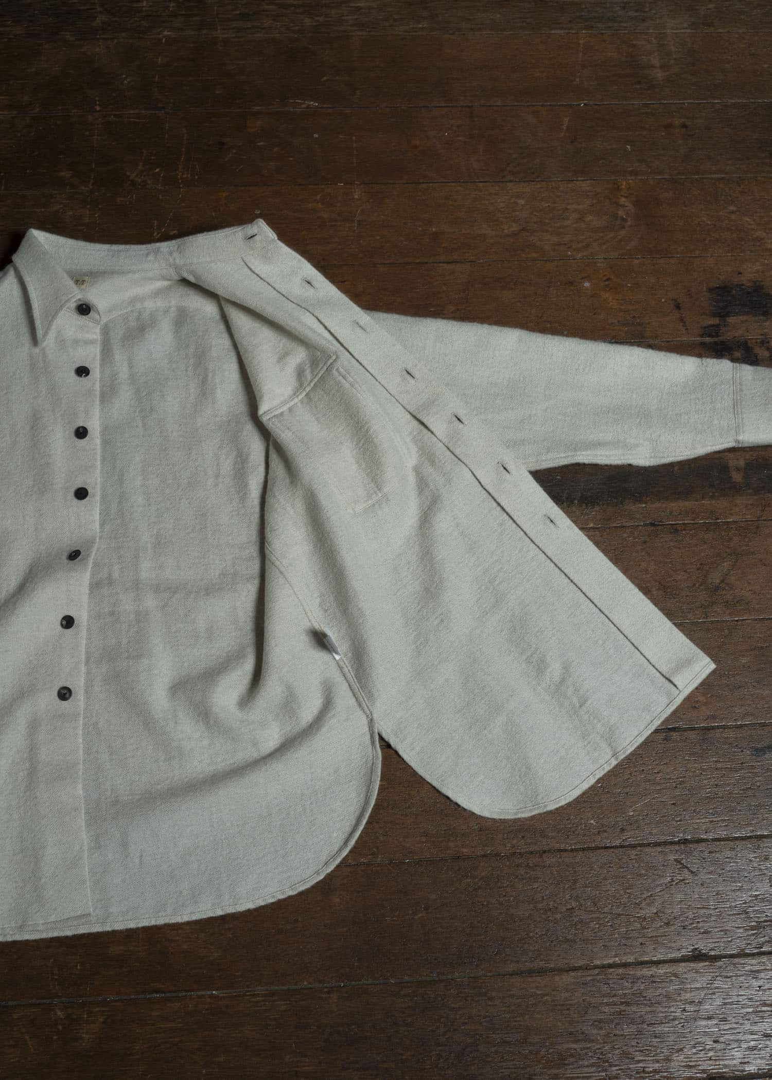 Taiga Takahashi Lot.116 Long-Point Collar Sports Shirts IVORY