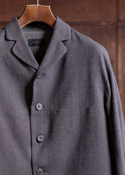 Jurgen Lehl エリノイルシルクジャケット 99 こげ茶 J0544FJM871