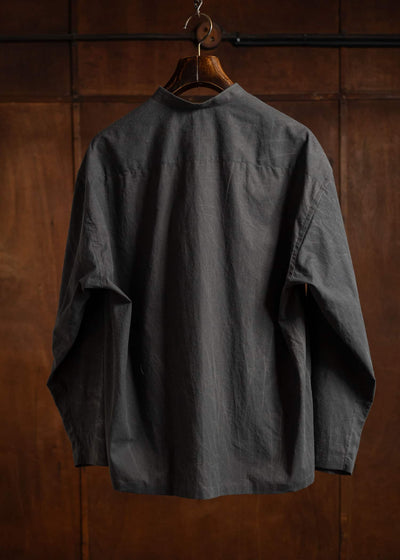 BAND COLLAR WIDE SHIRT 黒鳶KUROTOBI