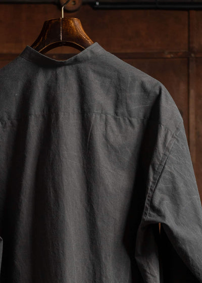 BAND COLLAR WIDE SHIRT 黒鳶KUROTOBI