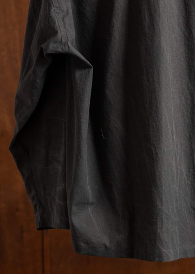 BAND COLLAR WIDE SHIRT 黒鳶KUROTOBI