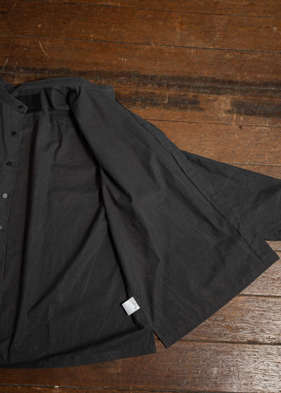 BAND COLLAR WIDE SHIRT 黒鳶KUROTOBI