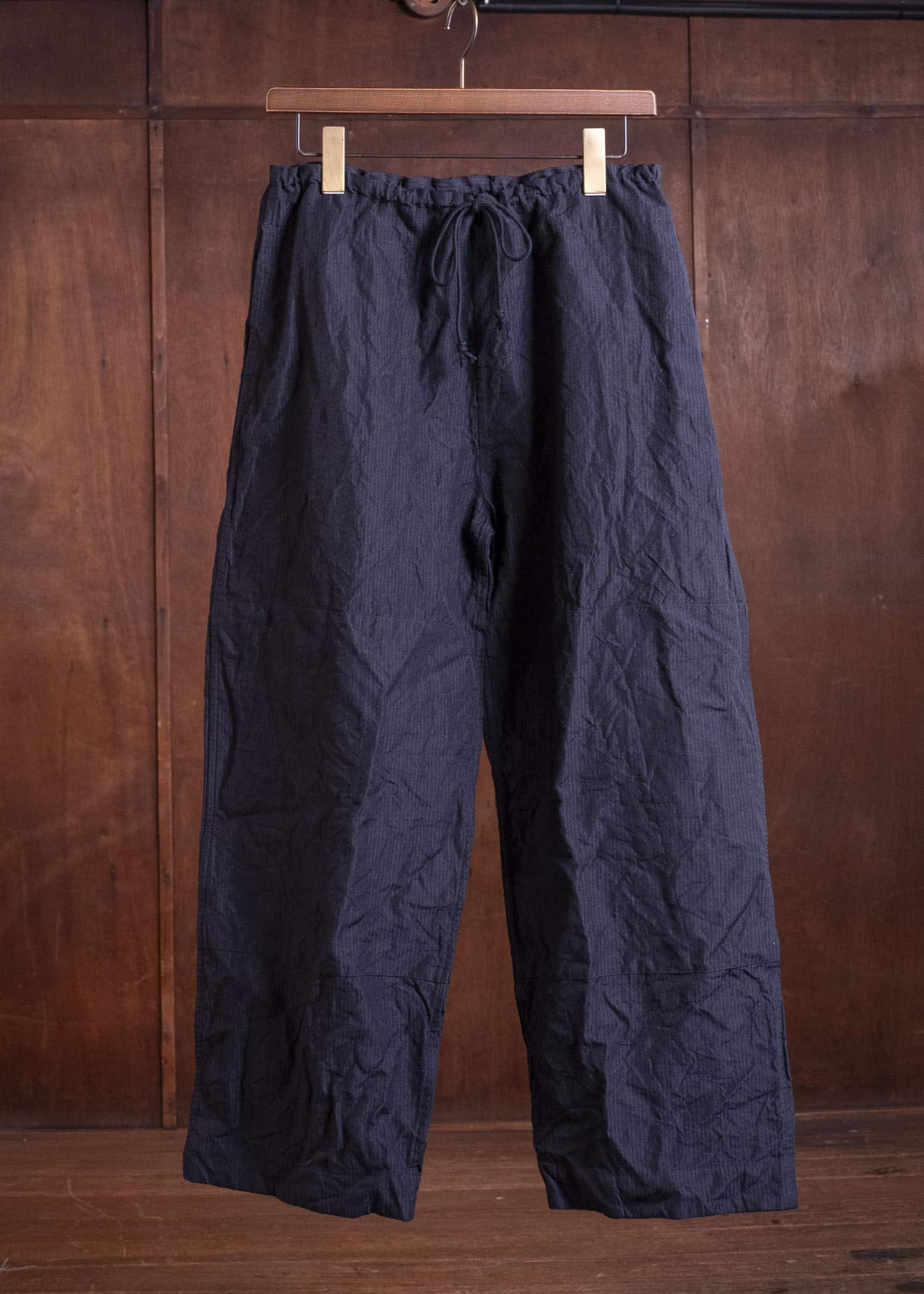 unkruid gardening trousers midnight fine herringbone