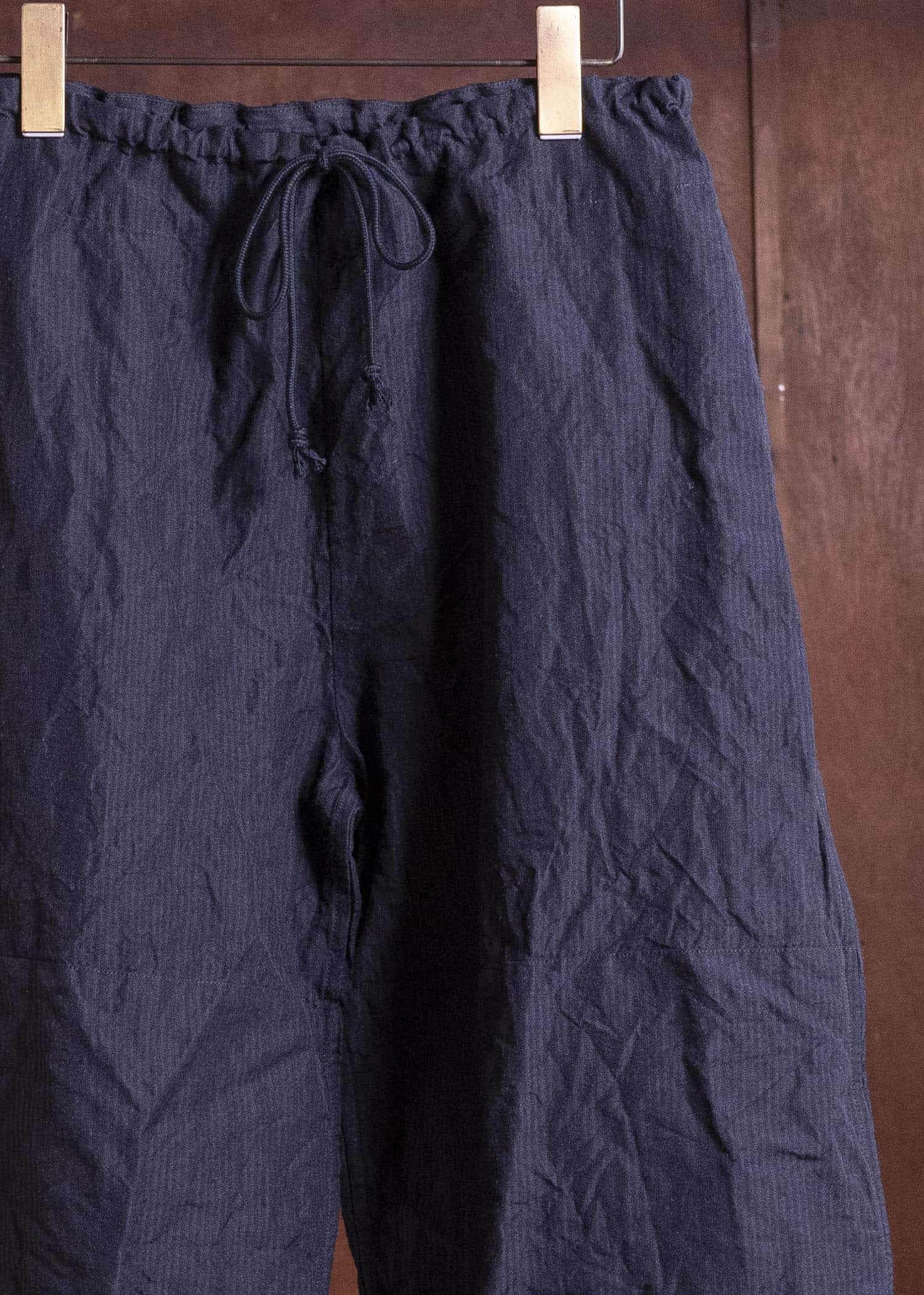 unkruid gardening trousers midnight fine herringbone
