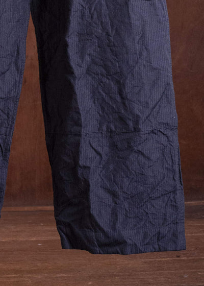 unkruid gardening trousers midnight fine herringbone