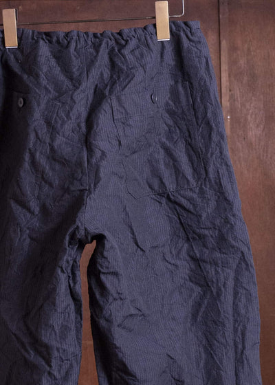 unkruid gardening trousers midnight fine herringbone