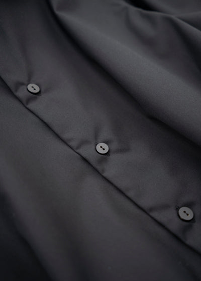 ZIIIN """"""""""""""""BEARSLEY"""""""""""""""" LONG POINT COLLAR SHIRT / BLACK