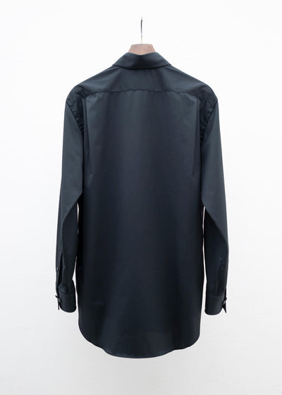 ZIIIN """"""""""""""""BEARSLEY"""""""""""""""" LONG POINT COLLAR SHIRT / BLACK