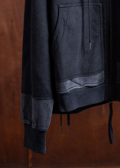 Professor.E Layer Waffle Zip Up Black 24FW-PE-JKT-09