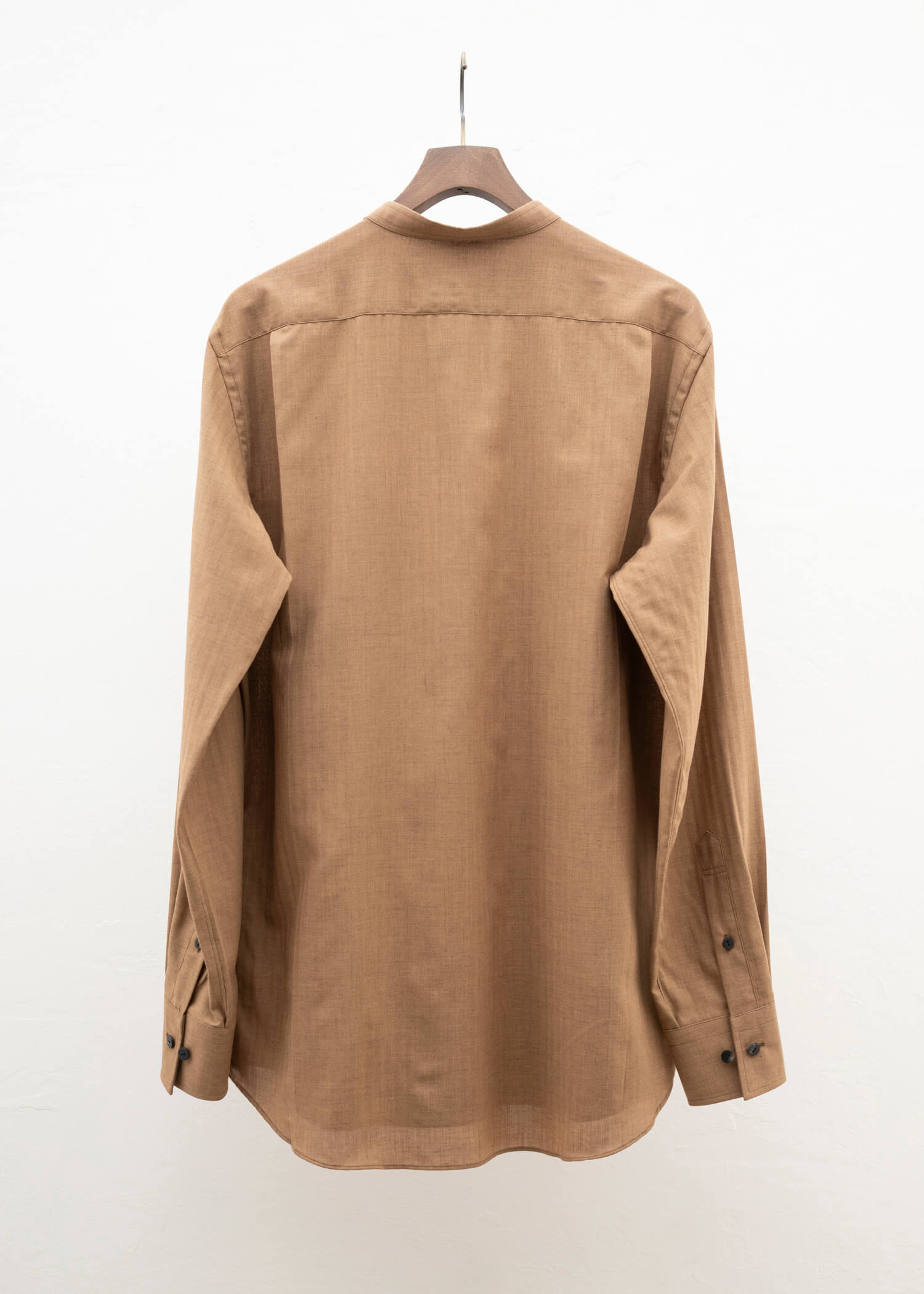 ZIIIN KOHBOU HENRY NECK SHIRT / TWILL HERRINBONE