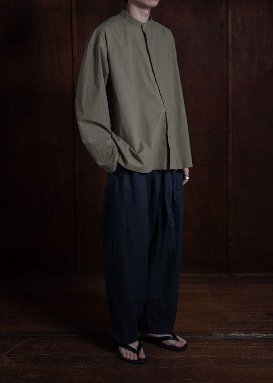 ZIIIN BAND COLLAR WIDE SHIRT ZAKURO