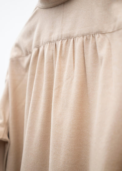 ZIIIN """"""""""""""""KAFKA"""""""""""""""" STAND COLLAR GATHER SHIRT /