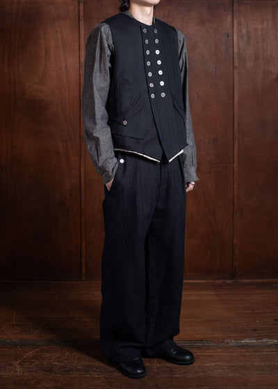 Professor.E Forgotten Materials- E Waistcoat Black 24FW-FM-VST-01