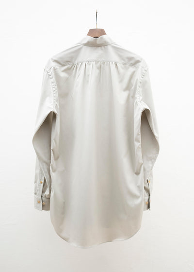 ZIIIN """""""""""""""""""""""""""""""""KAFKA"""""""""""""""""""""""""""""""""" STAND COLLAR GATHER SHIRT / GREIGE