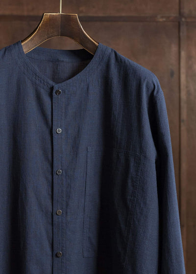 Jurgen Lehl Mugwort Overdyed Shirt Navy J0552FBM882-39