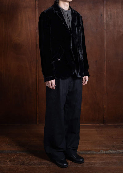 Professor.E Forgotten Materials - E Blazer (Velvet) Black 24FW-FM-JKT-03