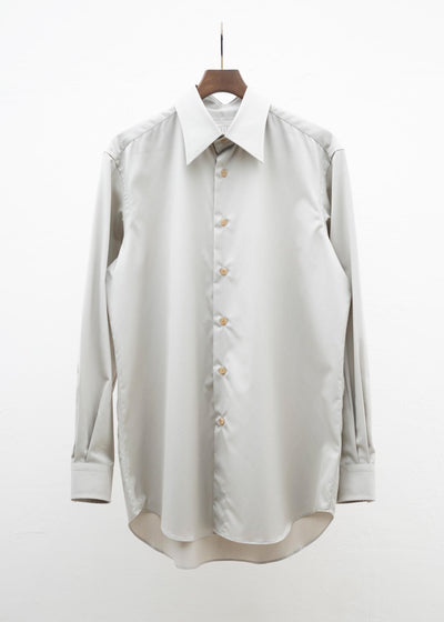 ZIIIN """"""""BEARSLEY"""""""" LONG POINT COLLAR SHIRT / GREIGE