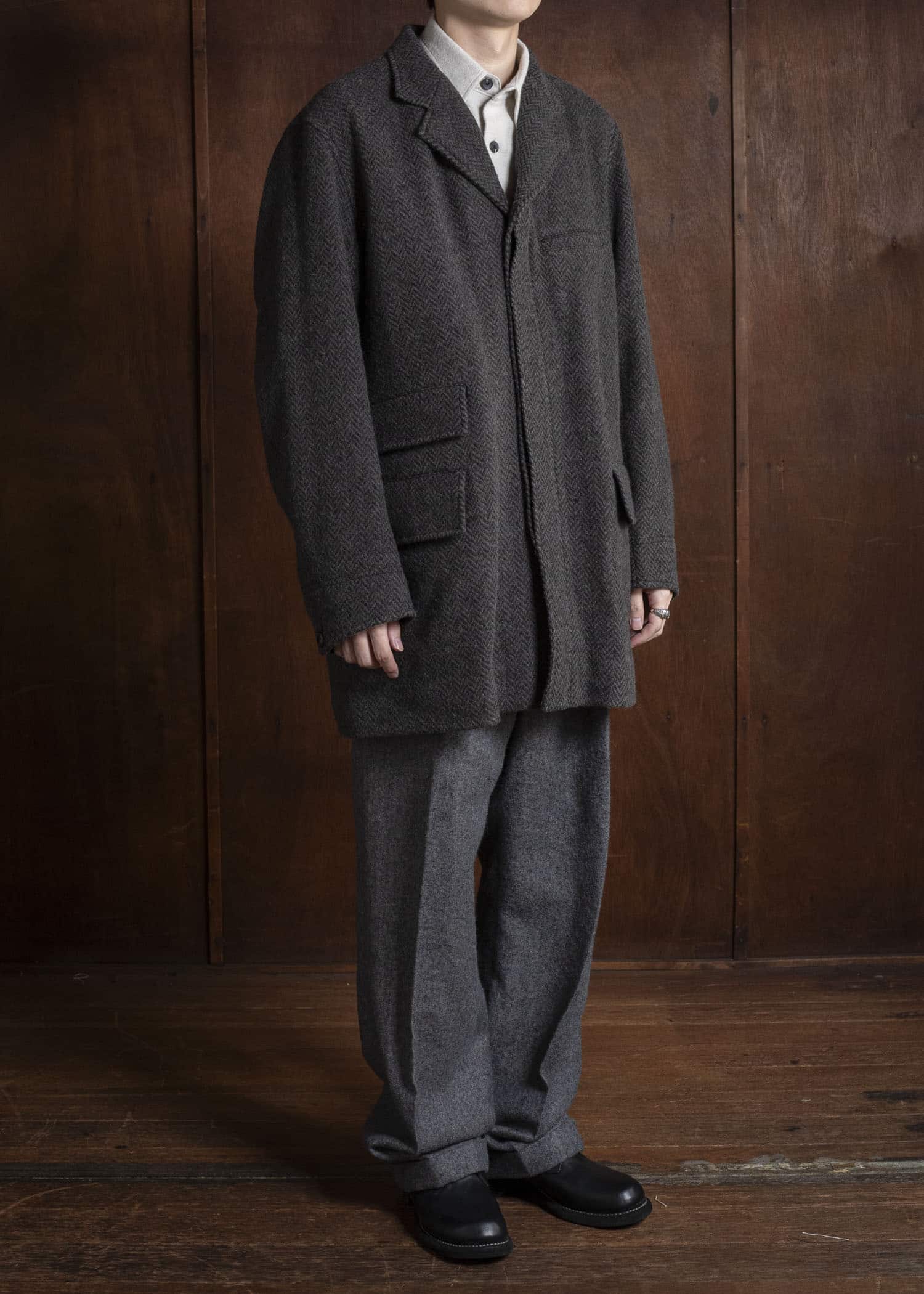 Taiga Takahashi Lot.405 Atelier Coat SUMI DYED BLACK