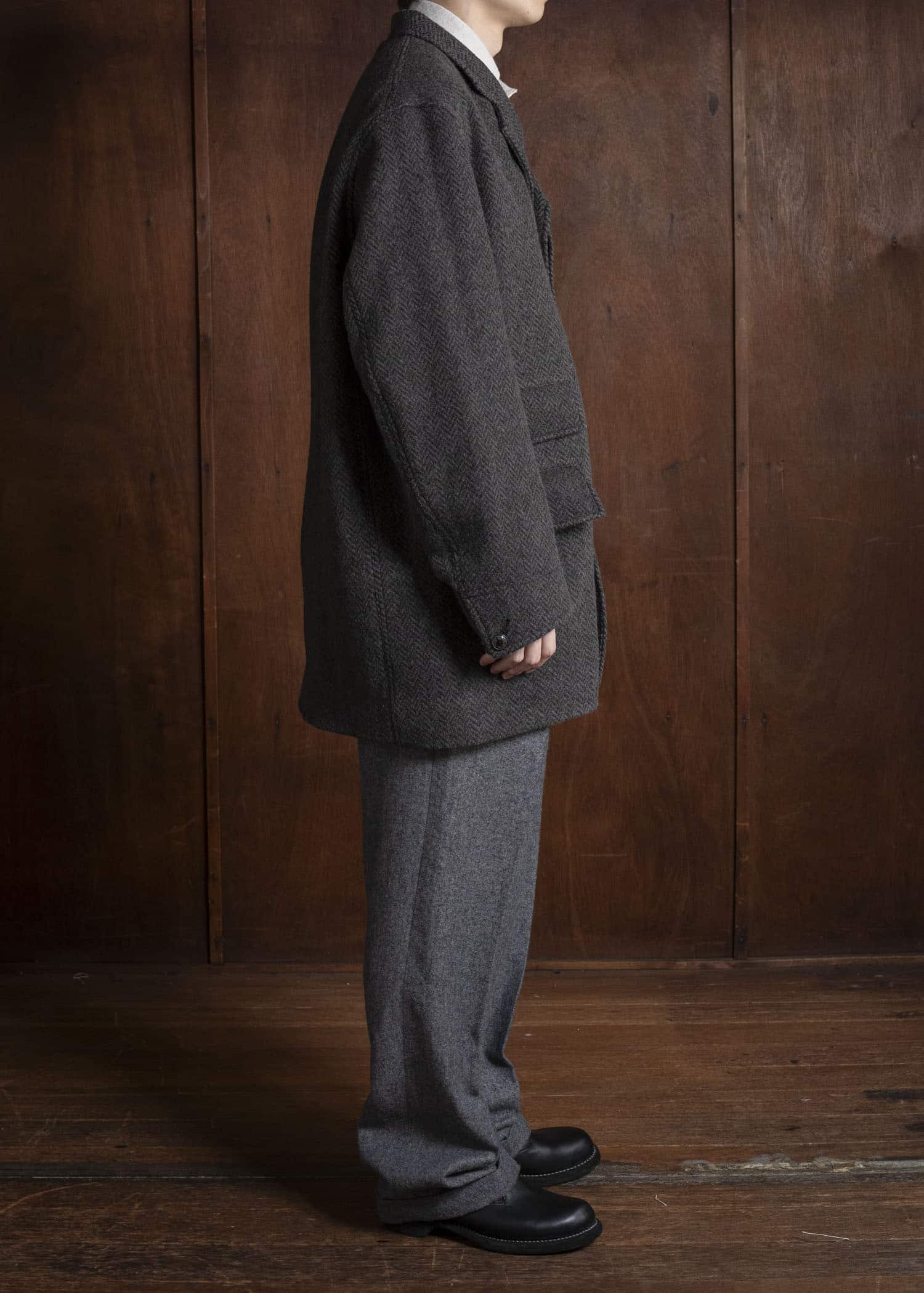 Taiga Takahashi Lot.405 Atelier Coat SUMI DYED BLACK