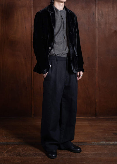 Professor.E Forgotten Materials - E Blazer (Velvet) Black 24FW-FM-JKT-03