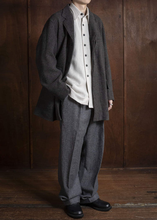 Taiga Takahashi Lot.405 Atelier Coat SUMI DYED BLACK