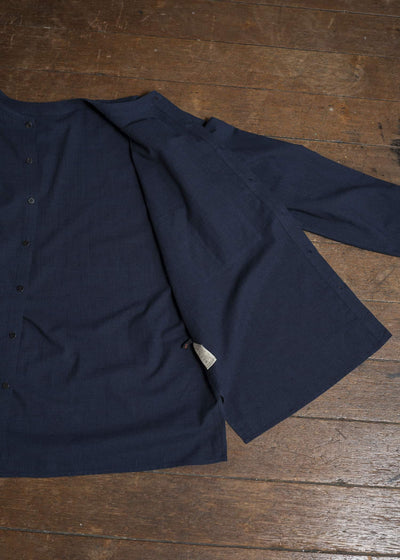 Jurgen Lehl Mugwort Overdyed Shirt Navy J0552FBM882-39