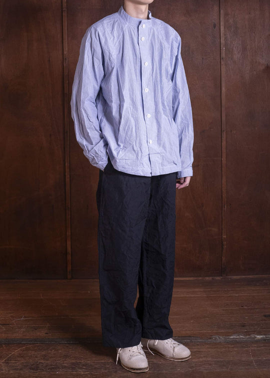 unkruid gardening trousers midnight fine herringbone