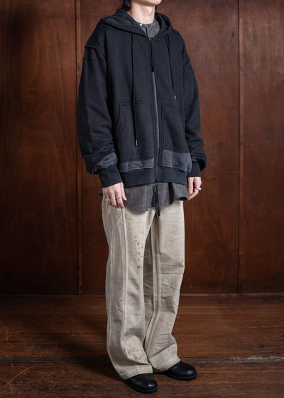 Professor.E Layer Waffle Zip Up Black 24FW-PE-JKT-09