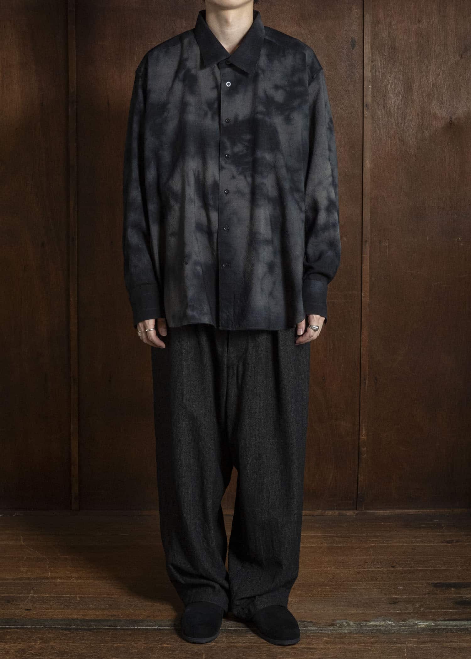 KLASICA 26F-SH53-E86 SH-053 -mu Plain Big Shirts Gray