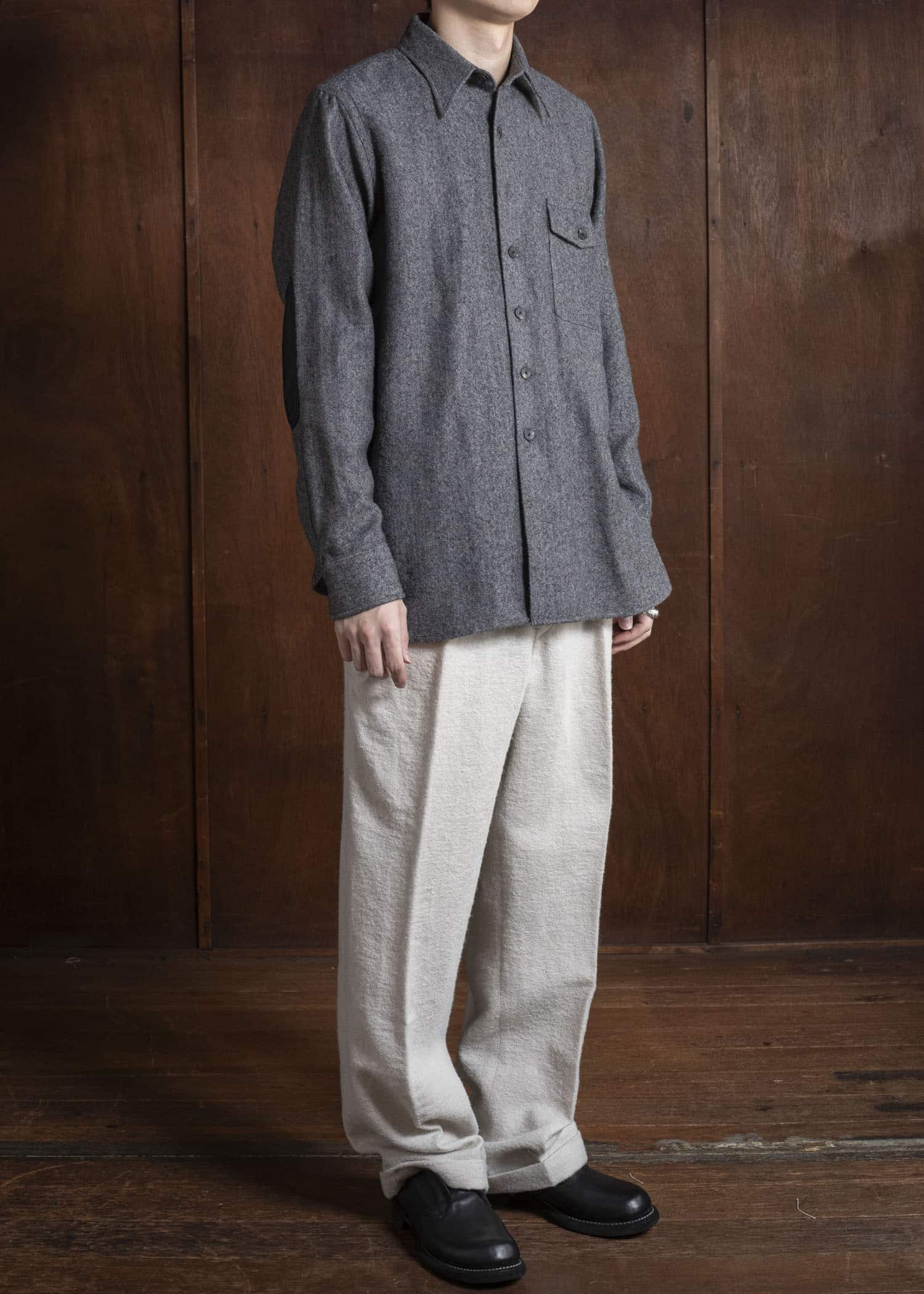 Taiga Takahashi Lot.116 Long-Point Collar Sports Shirts CHARCOAL