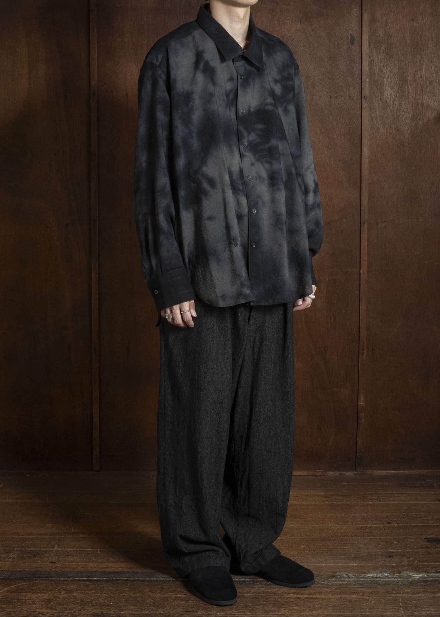 KLASICA 26F-SH53-E86 SH-053 -mu Plain Big Shirts Gray