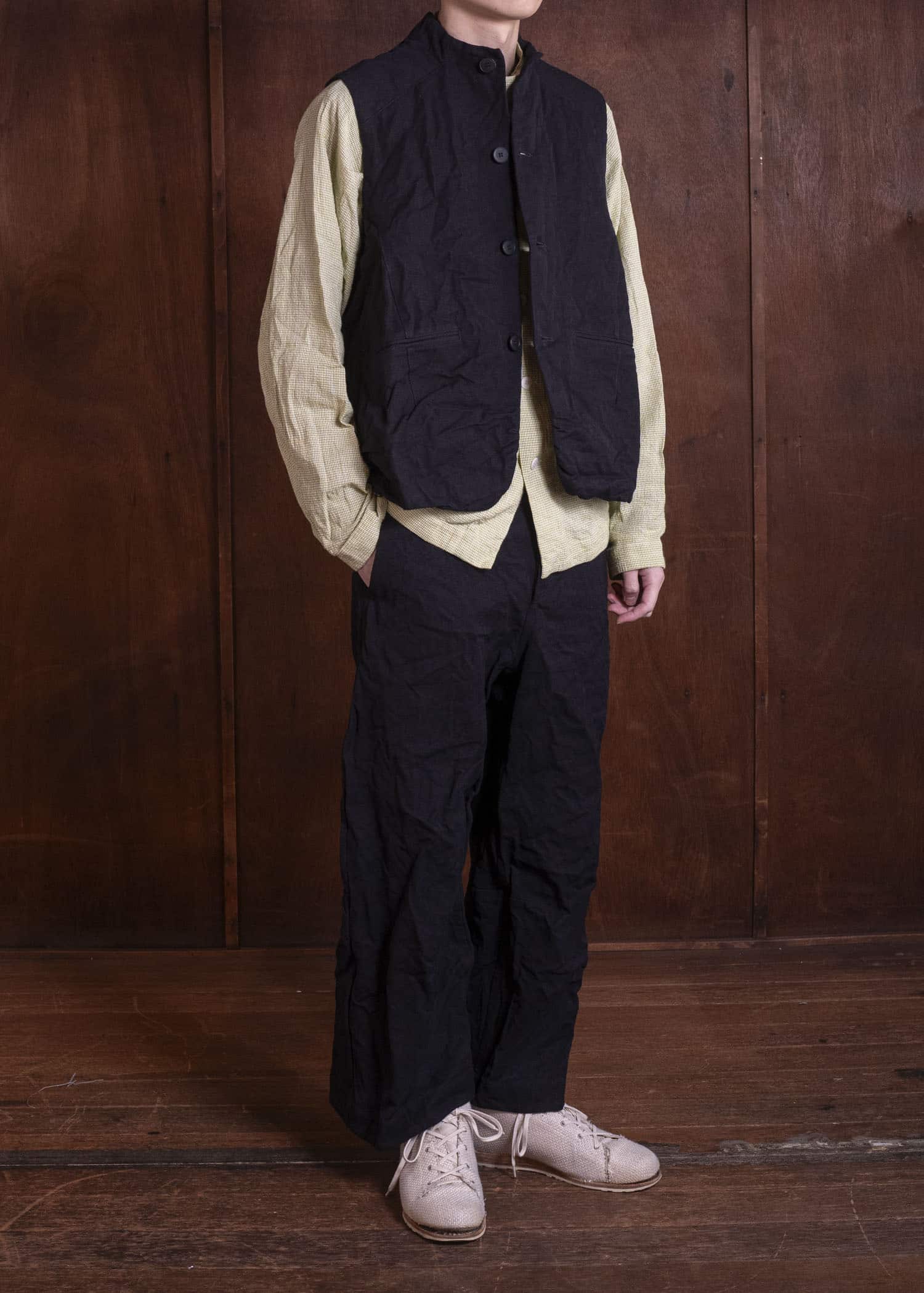 unkruid inmo pants black satin turc