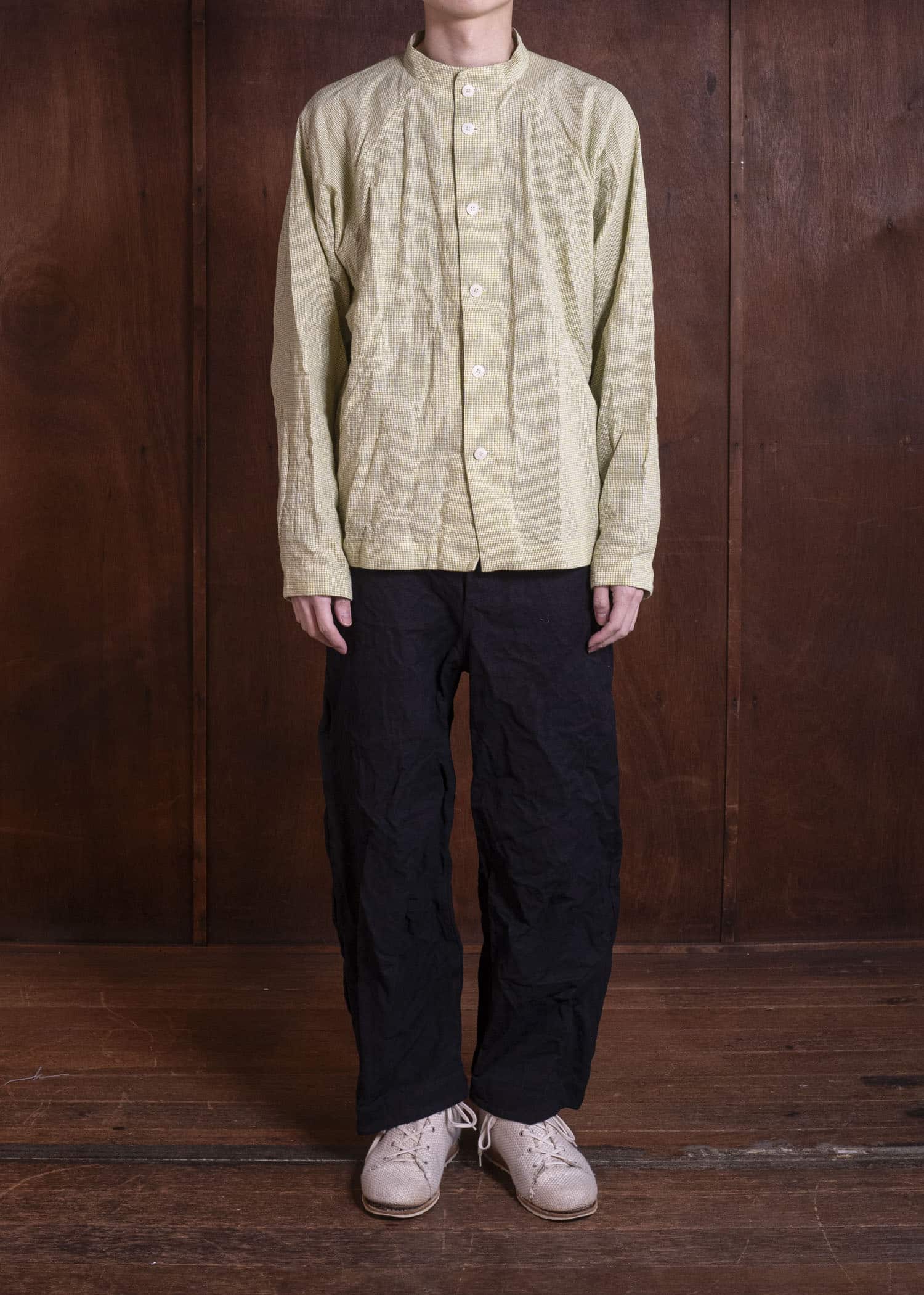 unkruid atelier shirt green garden shijira-ori
