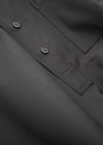 ZIIIN """"""KOHBOU"""""""""""""""""""""""""""""""" HENRY NECK SHIRT / DARK BROWN