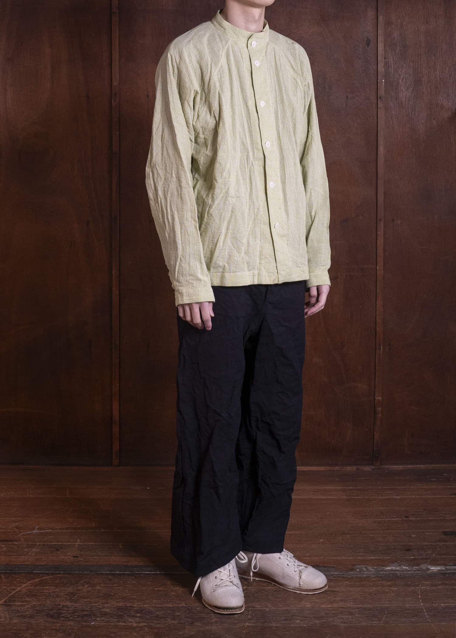 unkruid atelier shirt green garden shijira-ori