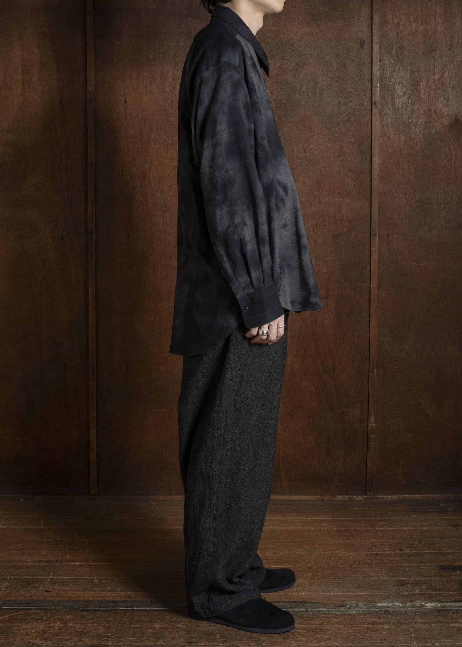 KLASICA 26F-SH53-E86 SH-053 -mu Plain Big Shirts Gray