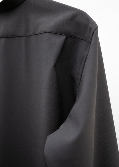 ZIIIN """"""KOHBOU"""""""""""""""""""""""""""""""" HENRY NECK SHIRT / DARK BROWN