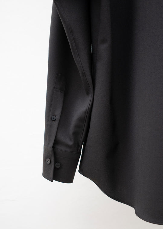 ZIIIN """"""KOHBOU"""""""""""""""""""""""""""""""" HENRY NECK SHIRT / DARK BROWN